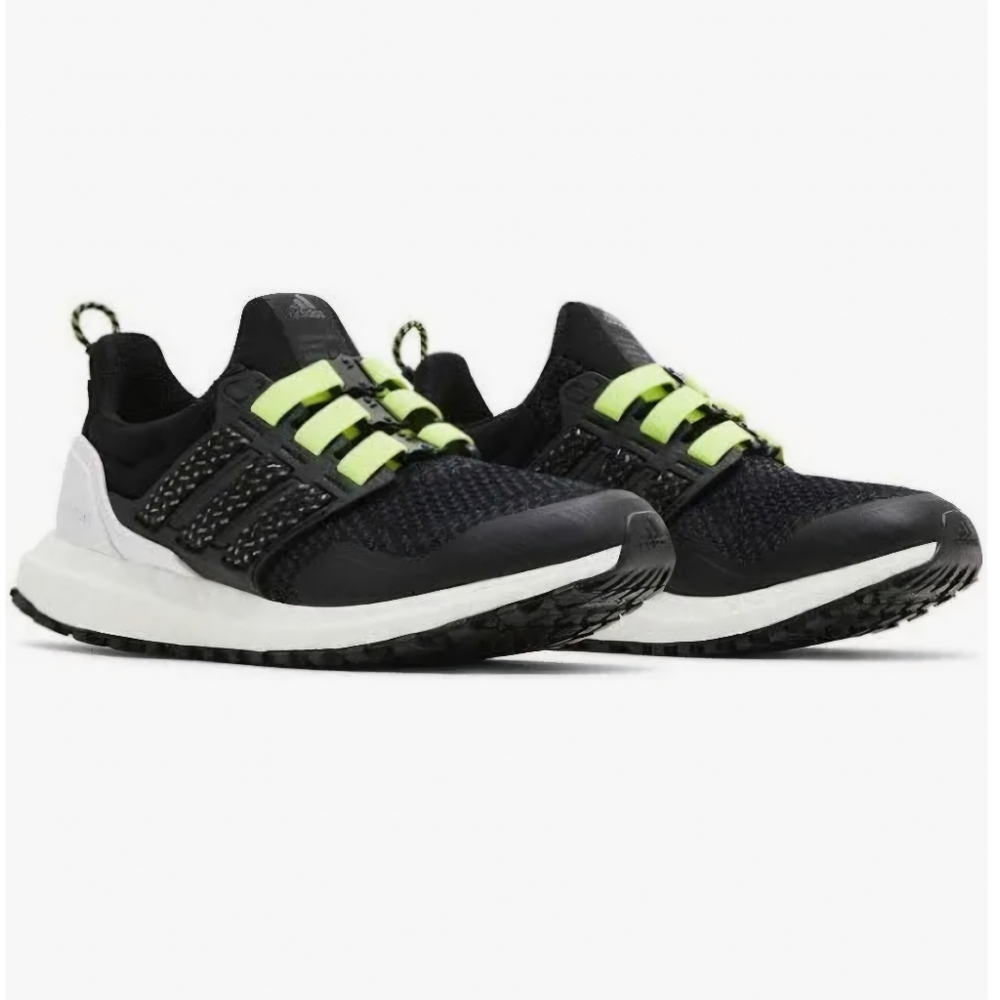 adidas Black and Neon Green Athletic Shoes